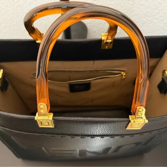 Gorgeous bag! Black hand or crossbody bag! Very large! Used once! - Picture 2 of 10